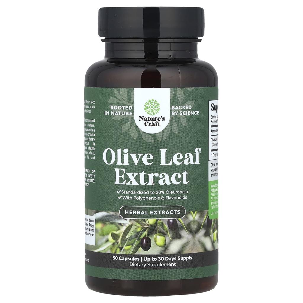 Nature'S Craft, Olive Leaf Extract, 750Mg, 30 Capsules