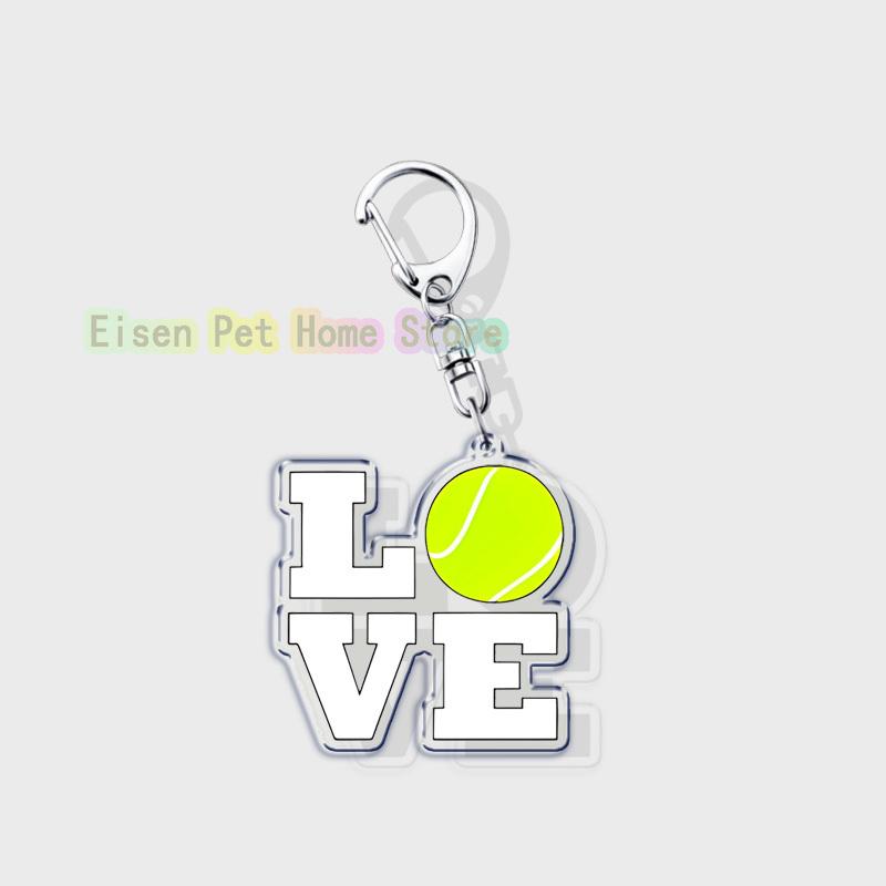 Classic Sports I Love Tennis Keychains for Accessories Bag Hobby Bike Car Keyrings Jewelry Friends Father Boyfriends Gifts