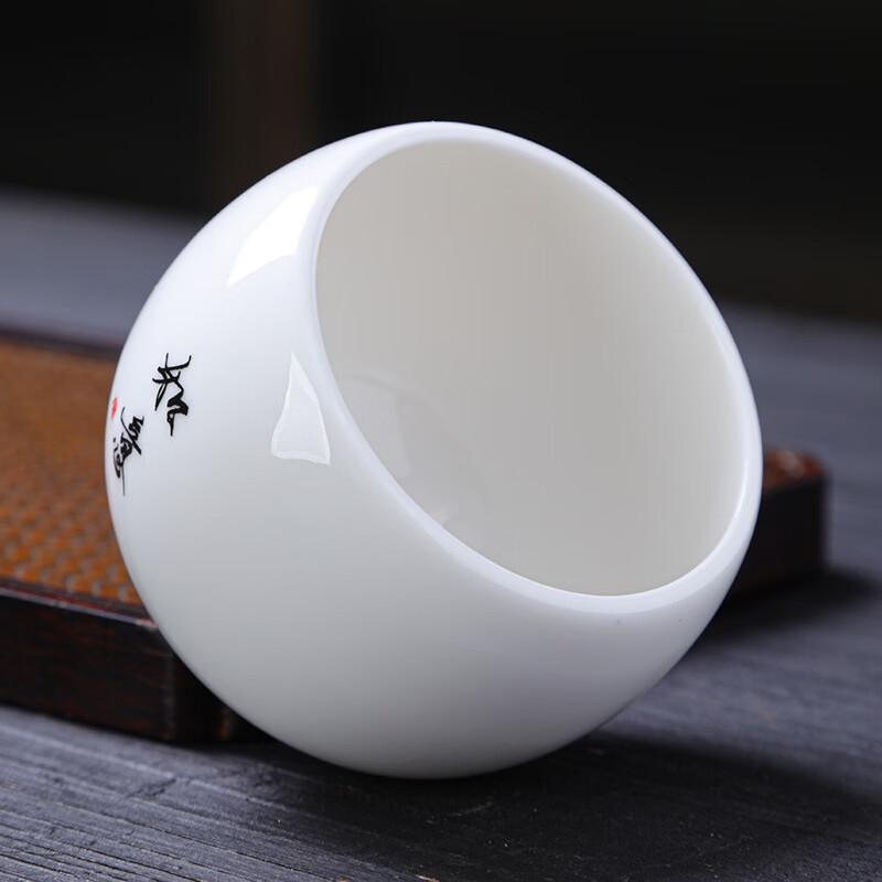 Shangqi Mutton Fat Jade Porcelain Dragon Egg Tea Cup