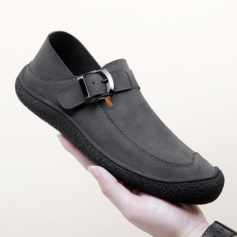 High Quality Handmade Leather Casual Men Soft Shoes Design Sneakers Man Comfortable Leather Shoes
