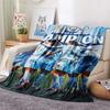 The Blues Team Print FlAannel Blanket, High Quality Comfortable for All Seasons, Home Decor, Warmth and Comfort