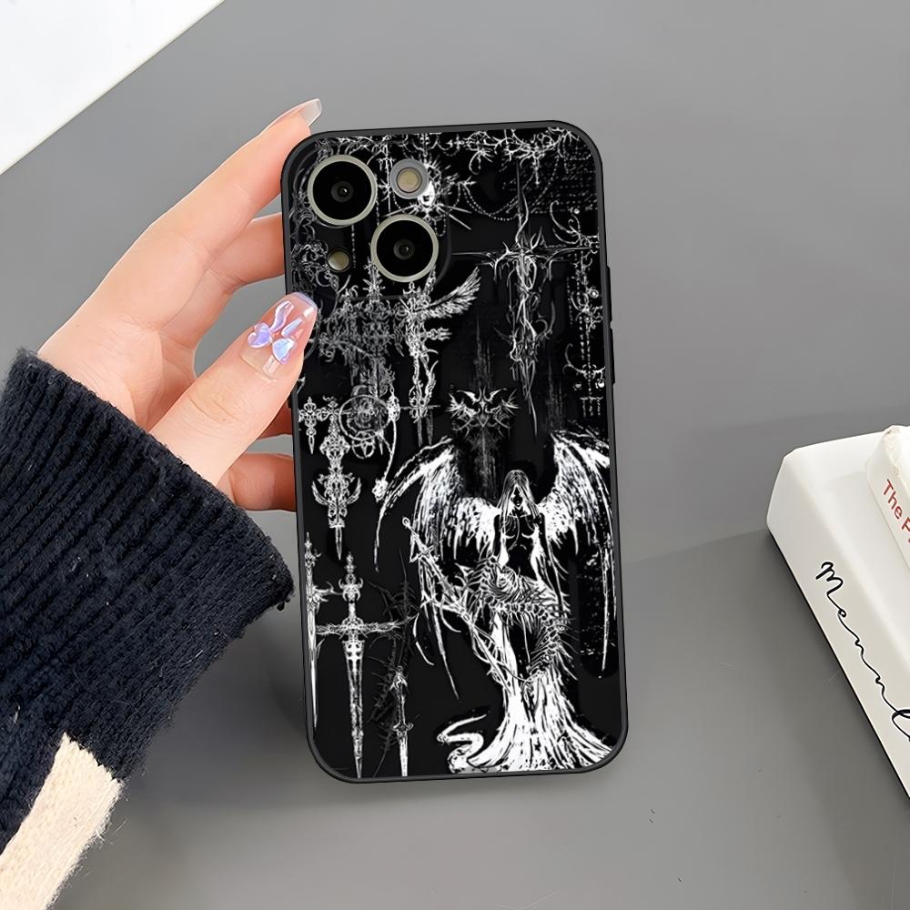 Cool Gothic Sculpture Girl Phone Case For Iphone 16 Plus 15 14 Pro Max 13 Mini 11 12 Xr X Xs 6 7 8 SE Plus Back Cover