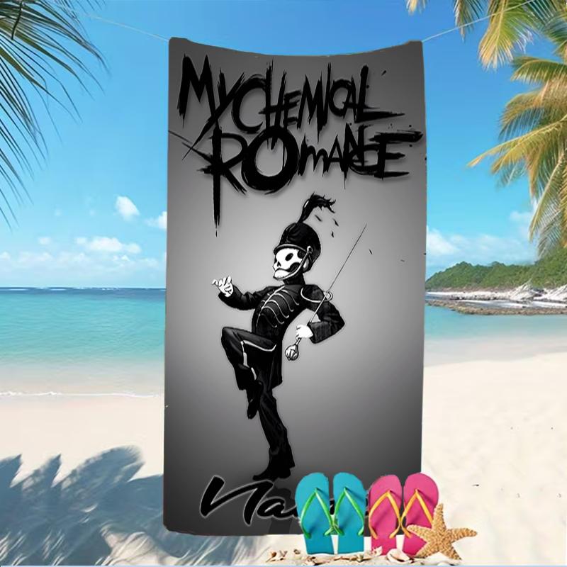 Customizable personalized beach towels My Chemical Romance themed designs.Suitable for the beach, yoga, sports;ideal as beach accessories