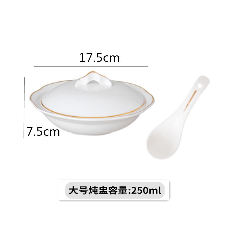 White Ceramic Bowl Candle Heating Tableware Soup Bowls Fruit Salad Bowl Noodle Bowls Dinner Plate Dessert Plate Dish Soup Pot