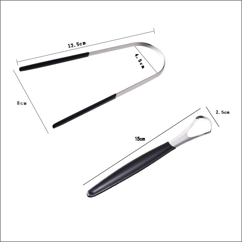 U Shape Tongue Scraper Stainless Steel Tongue Cleaner Remove Bad Breath Oral Care Hygiene Tool
