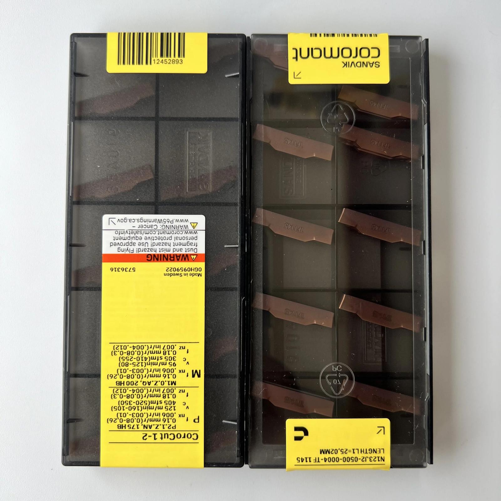 

SANDVIK / N123J2-0500-0004-TF 1145 / Industrial indexable Carbide Inserts 10 Pcs