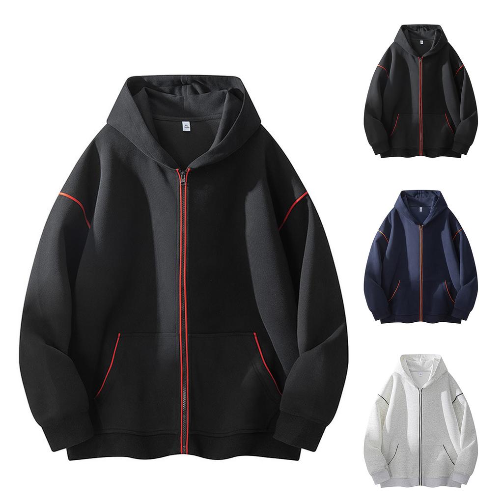 New Languid Sense Hoodie Hoodie All Kinds Of Tie-in Zipper Cardigan Loose Casual Coat Trend Long Sleeve Bottom Shirt