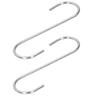 2Pcs S Shaped Hanging Hooks Stainless Steel Courtyard Balcony Bird Feeder Heavy Duty Big Hangers for Plants Towels Pans
