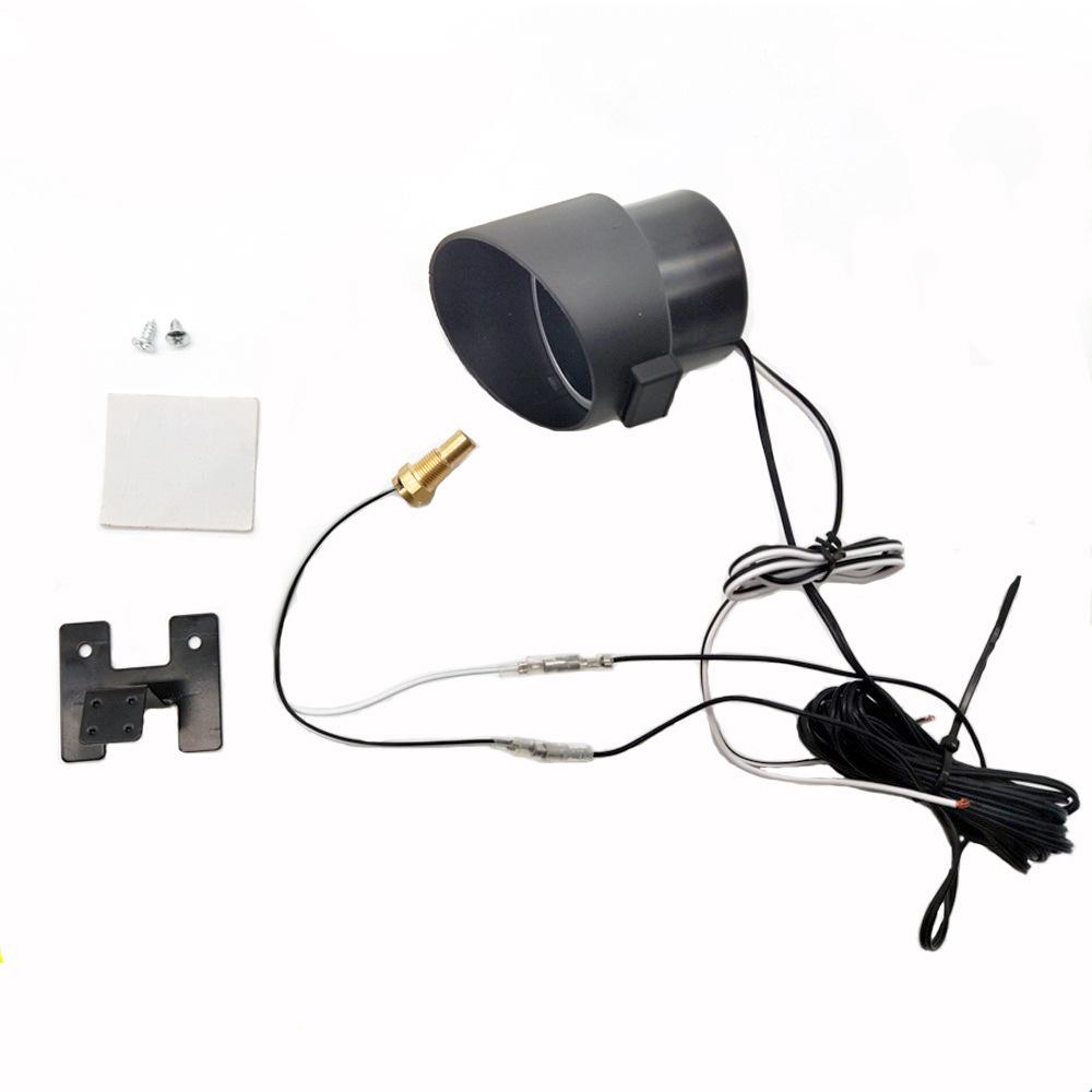 Automobile Circular Temperature Voltage 2-in-1 Temperature Sensor Table 1/8NPT Water Temperature Gauge Temperature Sensor 12/24V