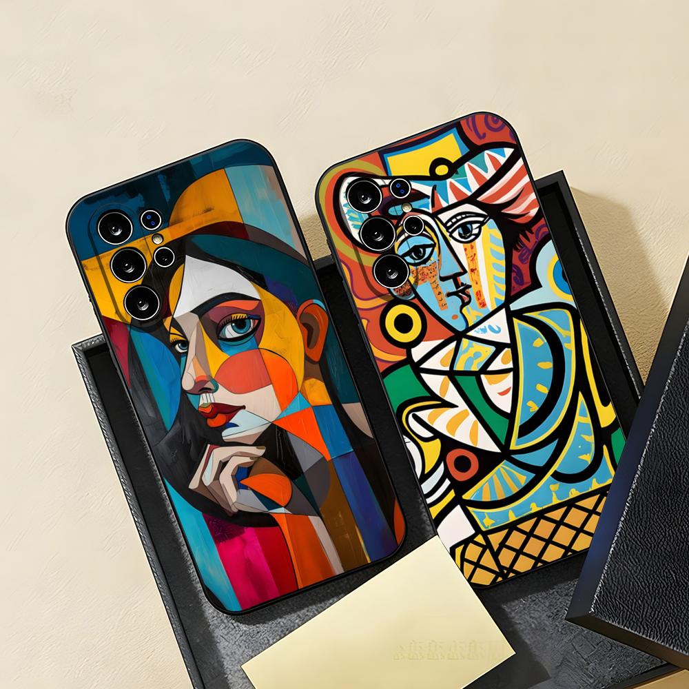 Kunstenaar Pablo-Picasso Telefoonhoesje Voor Samsung S26 S25 S24 FE S23 S22 S21 Plus S20 Ultra Note20Ultra Zwart Zacht Hoesje