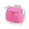 Detachable Front Bike Basket with Lid Multipurpose, Woven Lid, for Balance Bikes Brown