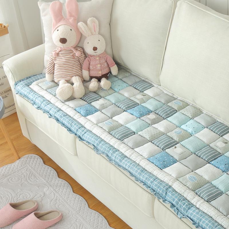 Thickened Washable Splicing Sofa Mat Home Living Room Decoration Anti Slip Bay Window Mat Comfortable Soft High-quality Printed Dyed Seat Cushion