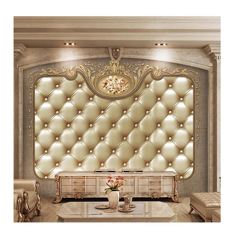 3D Wallpaper for Bedroom Walls Mural European Style Soft Bag Wall Paper Living Room Luxury Mural Decor