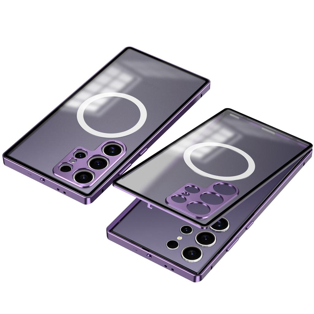 Suitable for Samsung S25ULTRA Buckle Mobile Phone Case S24PLUS Metal Single Sided Magnetic Eye Protection Cover