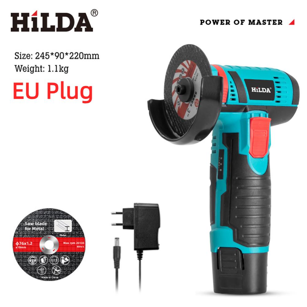 12V Brushed Angle Grinder 19500RPM Rechargeable Grinding Tool Cordless Polishing Machine Diamond Cutting Grinder Electric Tool