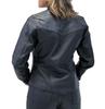Shirt Designer Leather Black Stylish Women Handmade 100%Casual Lambskin Genuine