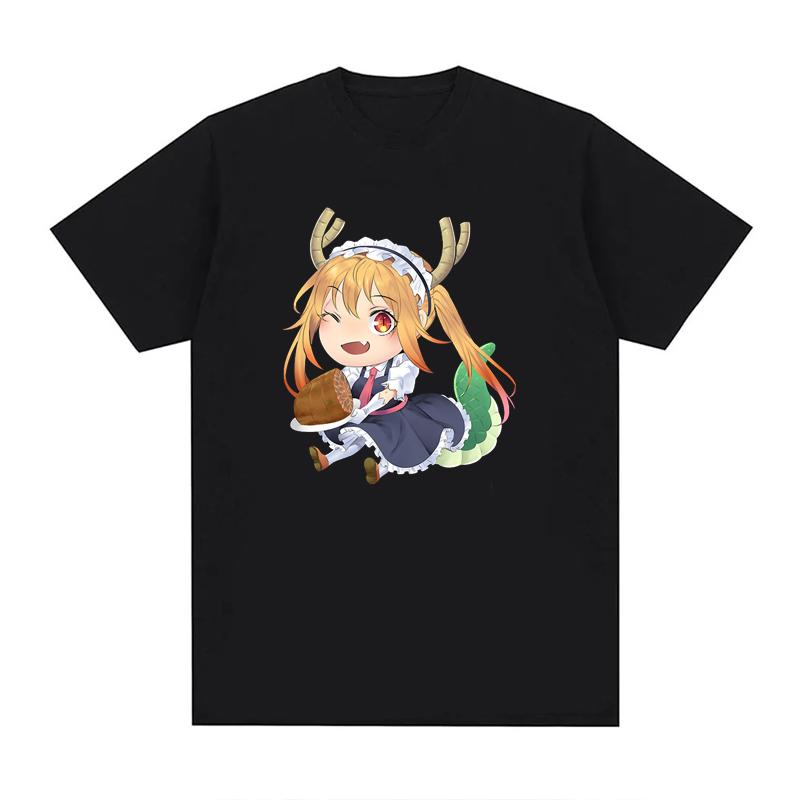 Miss Kobayashi Dragon Maid Kawaii Maidservant Tohru Funny Anime T Shirt Men Women Cotton Casual T Shirt O-Neck EU Size Tees