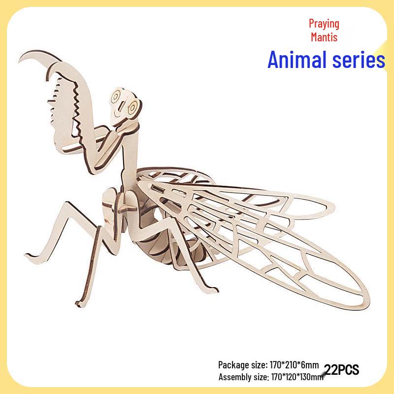 3D Wooden Ocean World Puzzle Animal Model for Children - Handmade Assembly Kit