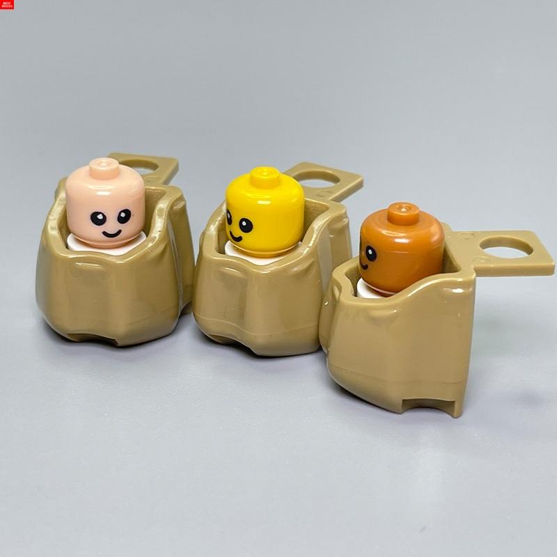 Non-Toxic Set Moc Bricks Pannier Pack Baby Head Milk Bottle Educational Building Block Figure Toys Children Xmas Gifts