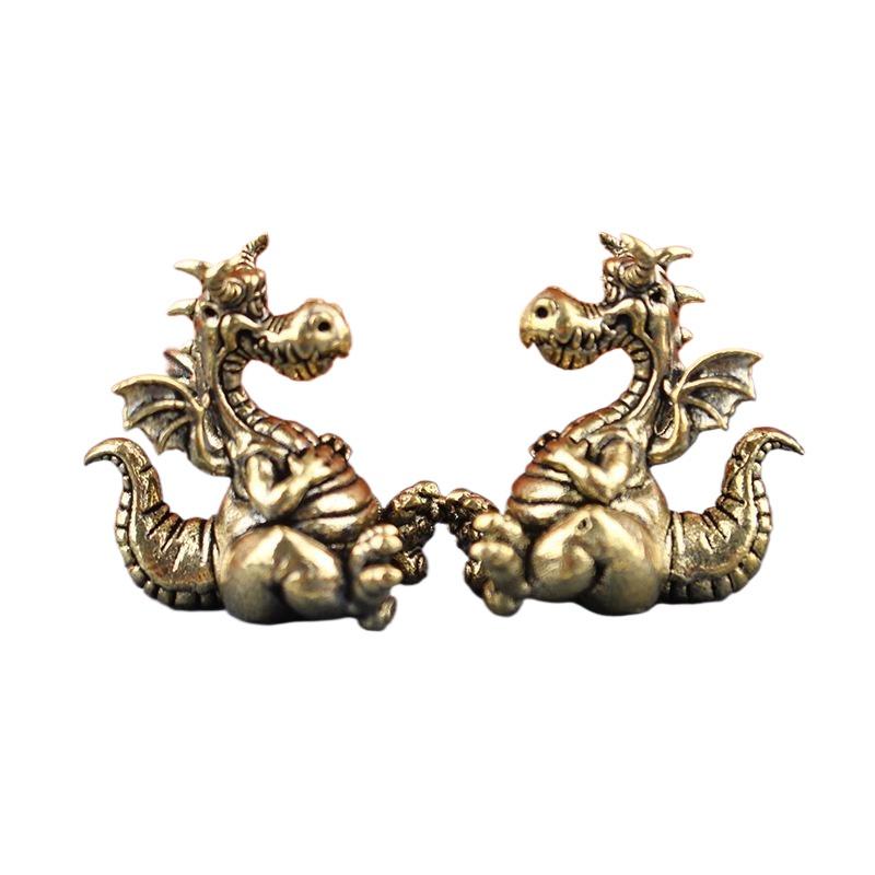 

Vintage Brass Fengshui Chinese Flying Dragon Statue Figurines Lucky Animal Decorative Home Decoration Ornaments Crafts медный