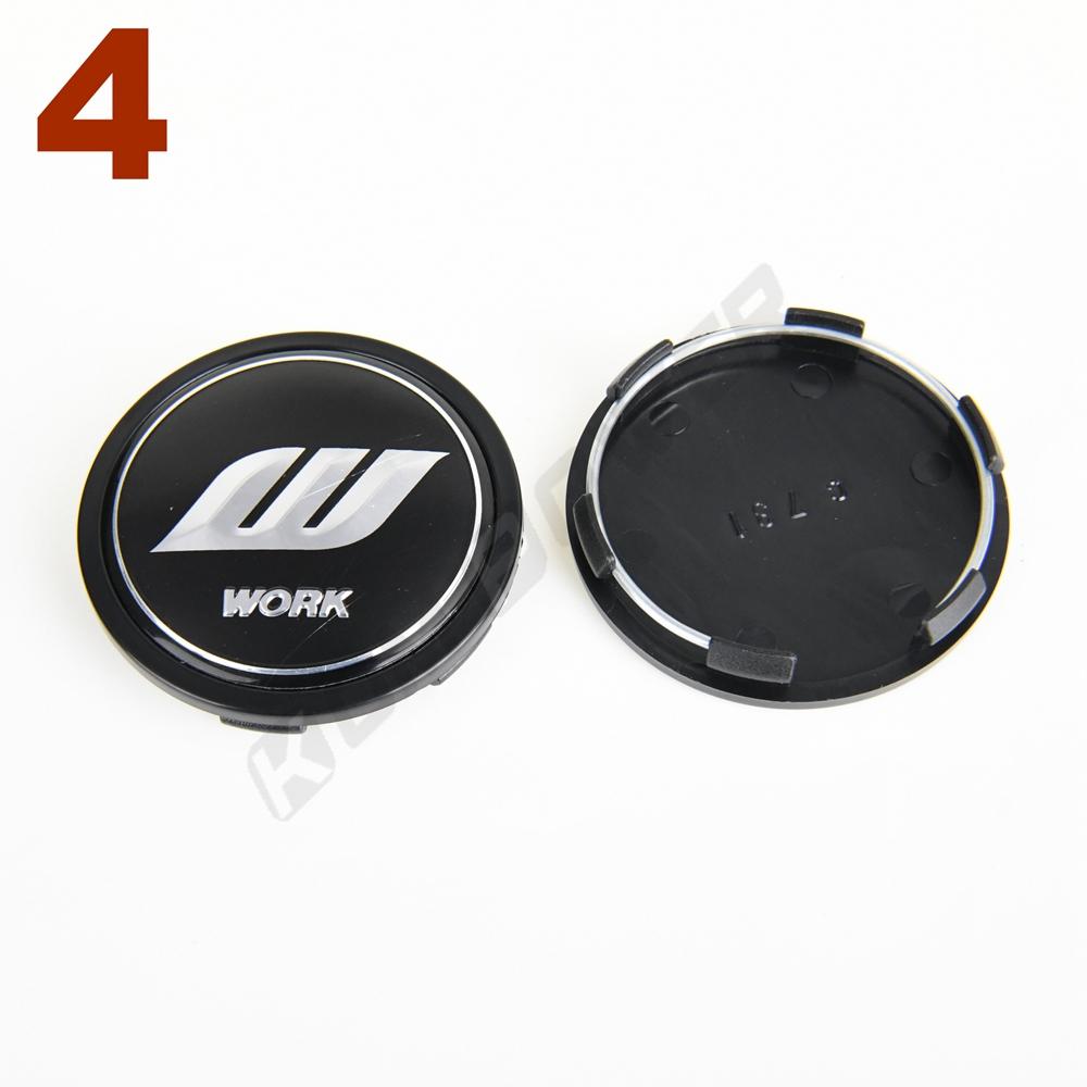 4PCS OD 65MM / ID 60MM Wheel Hub Cap WORK EMOTION MEISTER VS Logo Sport Rim Cover Wheel Center Cap