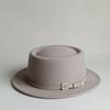Vintage Pork Pie Hat For Men Wide Brim Felt Black Fedora Church Jazz Ribbon Trilby Panama Gangsters Caps Gentleman'S Style