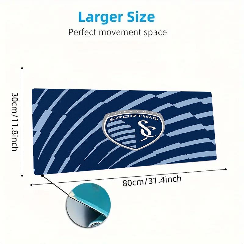 Sporting Kansas City Large Size Mouse Pad Large Gaming Table Cushion Non-slip Laptop Tablet Big Mousepad XXL Mat Mini PC Playmat With Lock edge