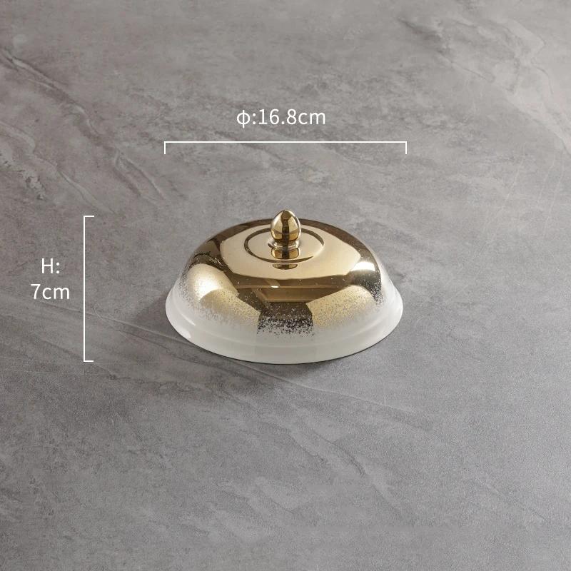 Light Luxury Restaurant Ceramic Plate Set Creative Round Abalone and Sea Cucumber Plate Delicious Dessert Household Tableware