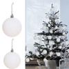 6pcs Xmas Hanging Decoartion Christmas Balls 6-8cm White Christma Tree Hanging Ball New Year DIY Gifts Glitter Christmas Balls
