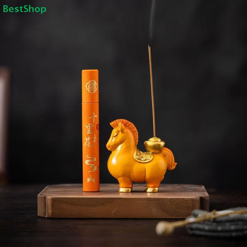 2026 Year of the Horse Incense Stick Holder, "Get Rich Immediately" Lucky Horse Figurine for Home Decor