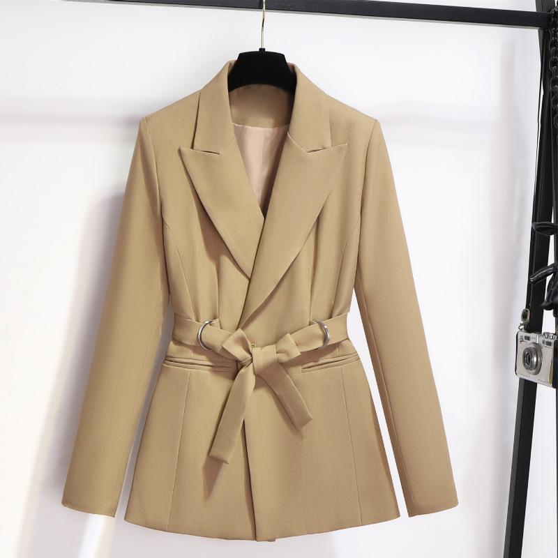 

Блейзер Зимний Новый Маленький Корейский Версия Бретелька Костюм Дизайн Ниша Длинный Рукав Топ L хаки