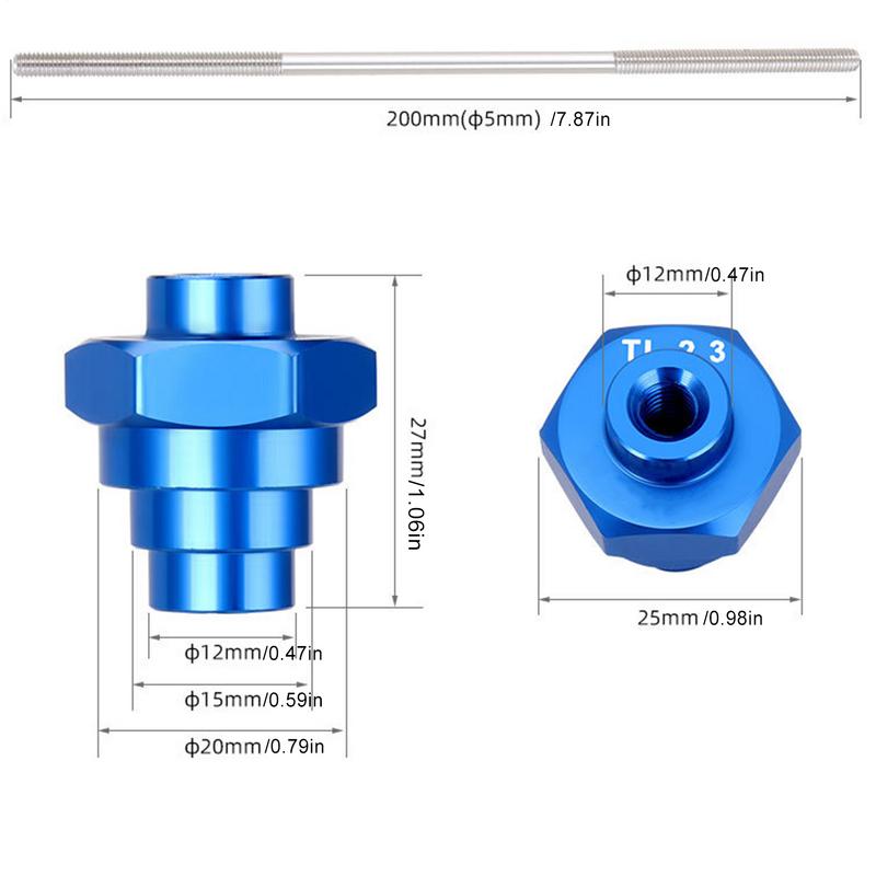 Bicycle Wheel Truing Stand Adapter Tool 12/15/20mm Thru Axle Hub Fixing Rod Tool 85-175mm Opening Range repair Components