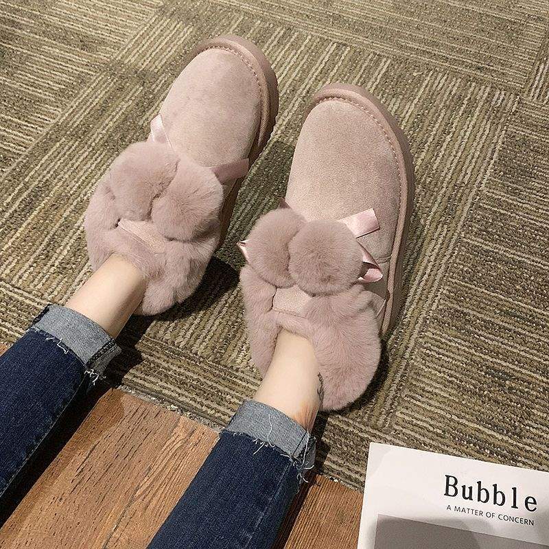 

Женские зимние ботинки 2025 новая модная короткая женская обувь боковая молния хлопковая обувь утолщенная плюшевая обувь 40