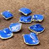 10Pcs, Natural Stained Dark Blue Shells Mother of Pearl Zinc Alloy Golden Edge Pendant Charms for Jewelry Making DIY Necklace Accessories Crafts