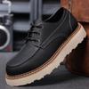 Casual High Quality Men's Shoes Lace Up Leather Casual Shoe Outdoor Comfortable Lined Fashion Shoes Men's Shoes