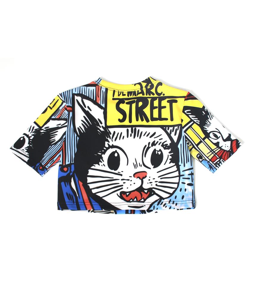 Deumakeu Kitsch Cat Crop T-Shirt