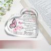 "To Our Granddaughter" Message Acrylic Tabletop Sign - Modern Floral & Butterfly Design, Perfect for Home Decor, Floral Butterfly Design, Nurserie