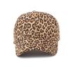 Vintage Leopard Print Hat Women's Spring Summer Thin Sunscreen Sunshade Hat Hard Top Baseball Cap