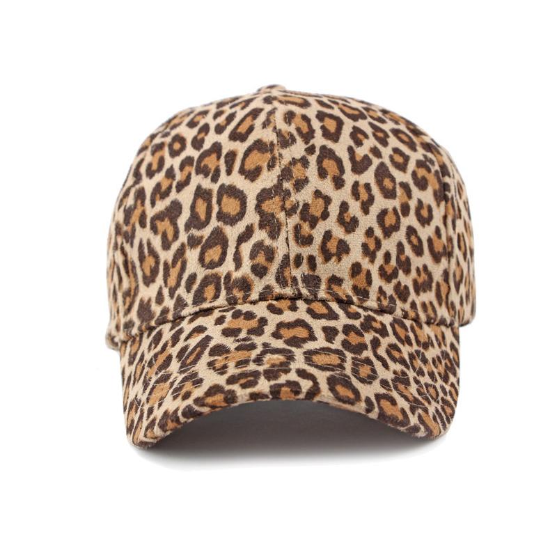 Vintage Leopard Print Hat Women's Spring Summer Thin Sunscreen Sunshade Hat Hard Top Baseball Cap