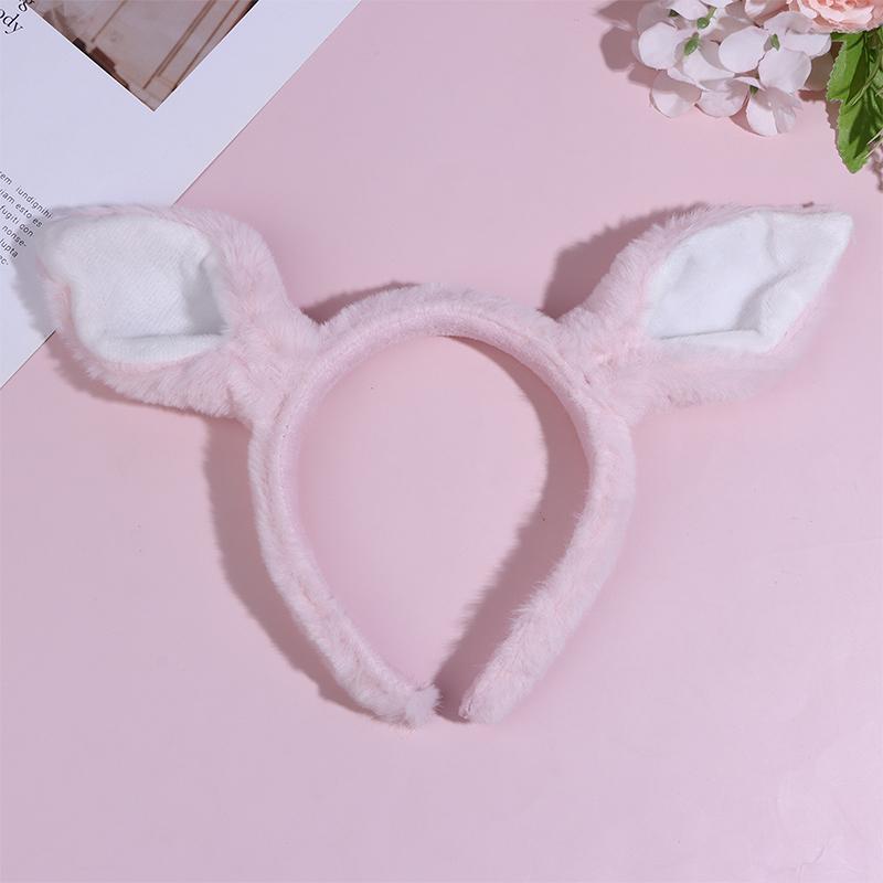 

Kawaii Plush Horse Ear Headband Cute Simulation Animal Ears Hair Roop Cosplay Party Headwear Year Hair Accessories as the picture