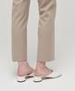 MUSINSA STANDARD WOMAN Women'S Slim Straight Hidden Elastic Waist Slacks [Beige]