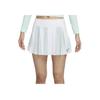 Nike SS24 Dri-FIT Color Block Brand Print Logo Quick-Dry Comfortable Mid-Rise Pleated Casual Skirt Women Skirts White FD6537-100