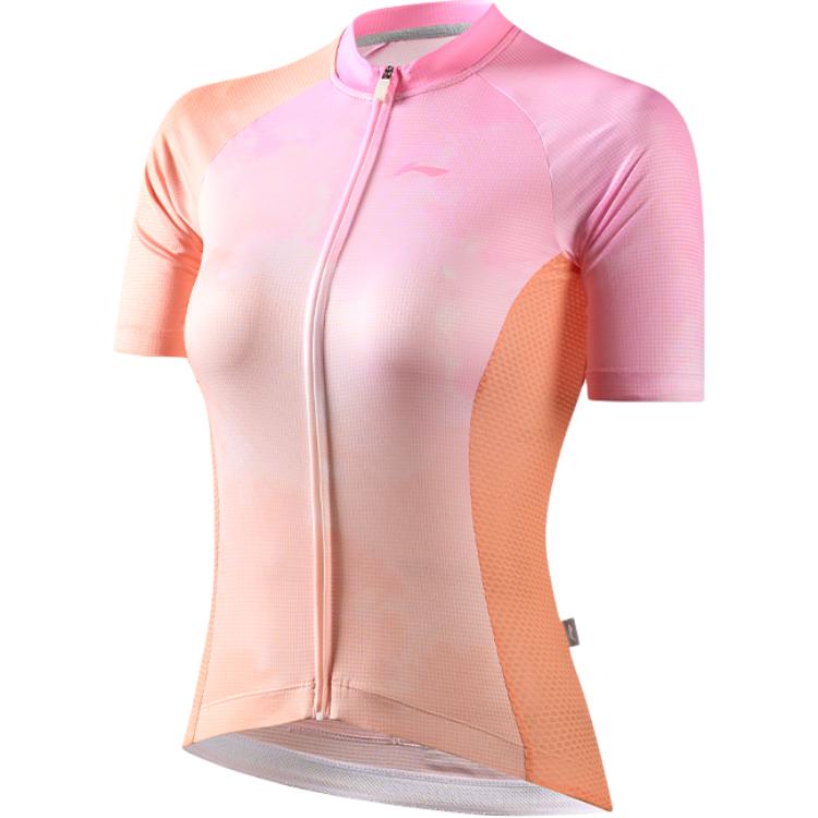 

Li-Ning Soft And Comfortable Breathable Short Sleeve Cycling Jersey Women tops LCUY234-1 XS