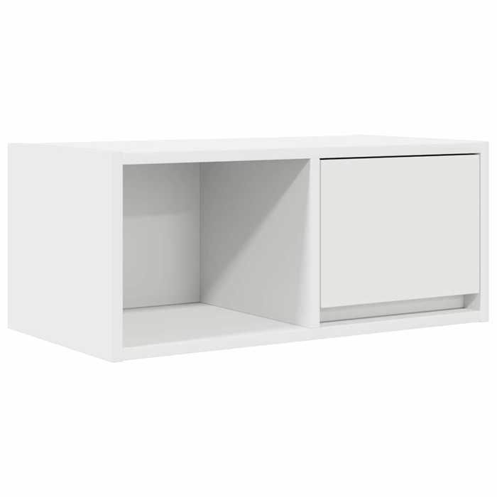 VidaXL Meuble TV blanc 60x31x25,5 cm bois d'ingénierie, banc TV, meuble hifi, centre de divertissement, buffet TV, meuble 861436