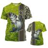 New Fishing Shirt Men's Summer Clothing Fish Graphic O Neck Oversized Tops 2024 Casual Outdoor Apparel For Male Shirt Tee 5XL
