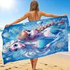 1Pc Frosty Sisters Winter Wonderland Beach Towel, Quick Dry, Multi-Use for Beach Pool Gym Yoga Home Travel, Christmas, Halloween, Xmas Gift M928412