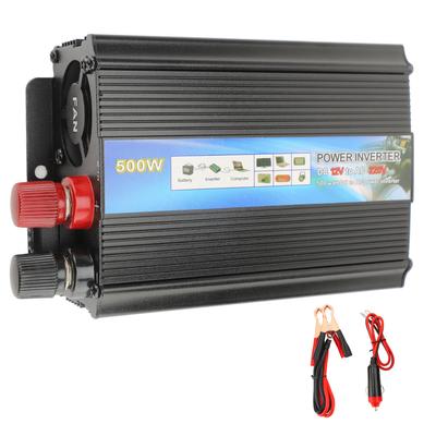 12V Strominverter 500W Hocheffizient Aluminiumlegierung DC zu AC Stromwandler für Auto Heimgebrauch
