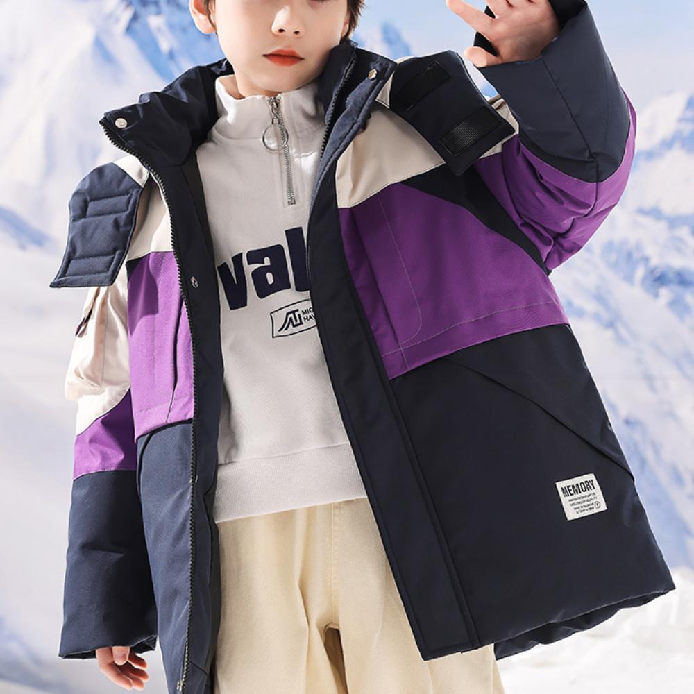 Doudoune pour enfants, salopette d'hiver pour garçons et filles, manteau épais, 2023