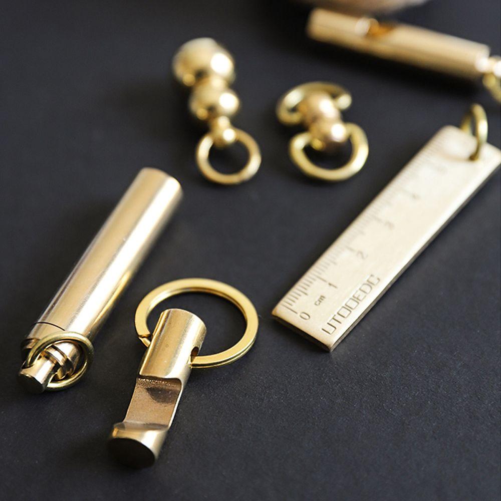 Unique DIY Craft Tools Buckles Pendant Brass Keychain Key Ring Jewelry Accessories