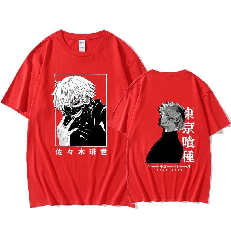 Nové tričko Kaneki Ken Pánské Dámské Módní Anime Tištěné Tričko Léto Ležérní Kulatý výstřih Volné Krátký rukáv